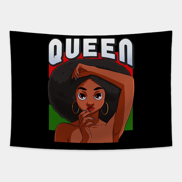 Black Queen Educated Confident African Woman Tapestry by Noseking