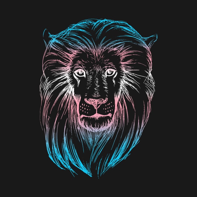 Lion Art (trans flag) by Bardic Cat