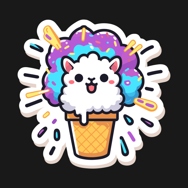 Llama in a cone by Coowo22