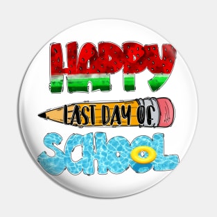 Happy last day of school, watermelon, summer, pool, teacher, kids, gift Pin