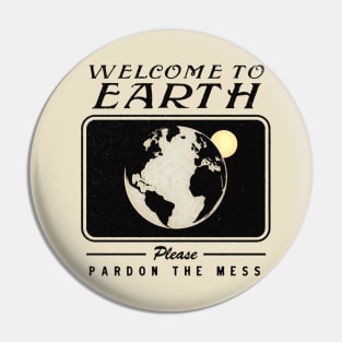 Vintage Space Poster: Welcome to Earth's Future Pin