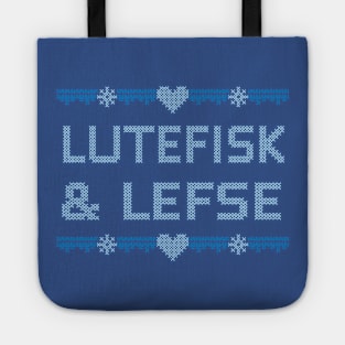 Lutefisk & Lefse Ugly Christmas Sweater Tote