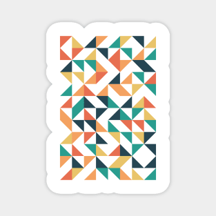 Lovely Geometric Colourful Triangle Pattern Magnet