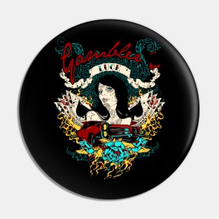 gambler woman Pin