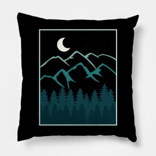 MOUNTAINS HIKING MINIMALIST LANDSCAPE Pillow