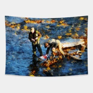 Two Men Fishing Tapestry