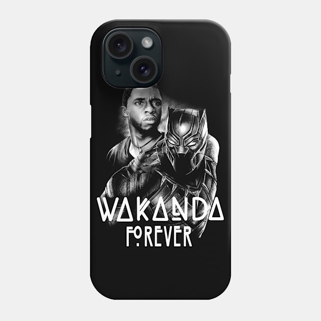 Wakanda Forever - Rip Chadwick Boseman Phone Case by Phuc Son R&T