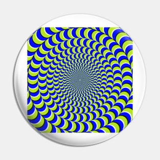 Op Art Wheel Pin