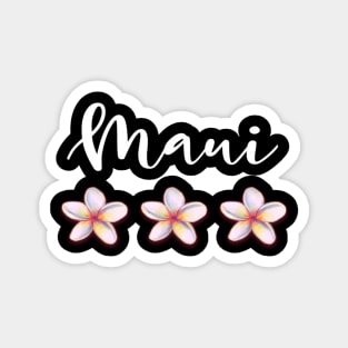 Maui Hawaiian Plumeria Vacation Luau Magnet