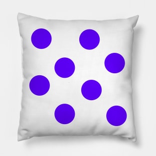 Purple on White Polka Dots Pillow