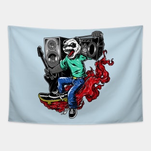 Panda Skate Music Tapestry