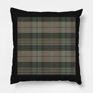 Dark Academia Aesthetic Arable 2 Hand Drawn Textured Plaid Pattern Pillow