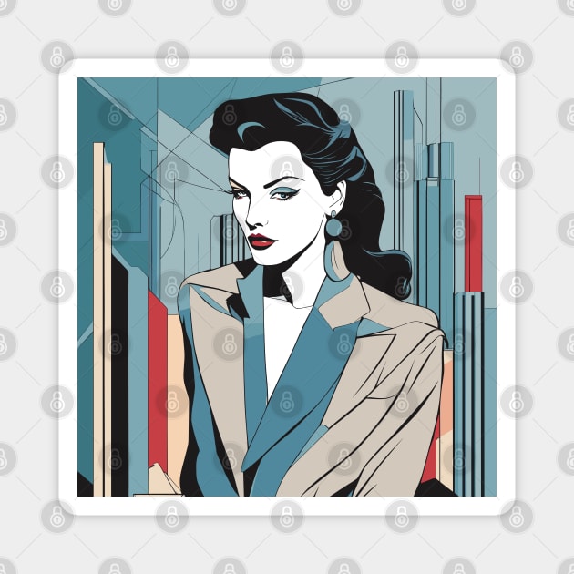 Verity Art Deco Patrick Nagel 80s Magnet by di-age7