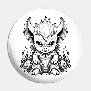 kawaii demon drawing Pin