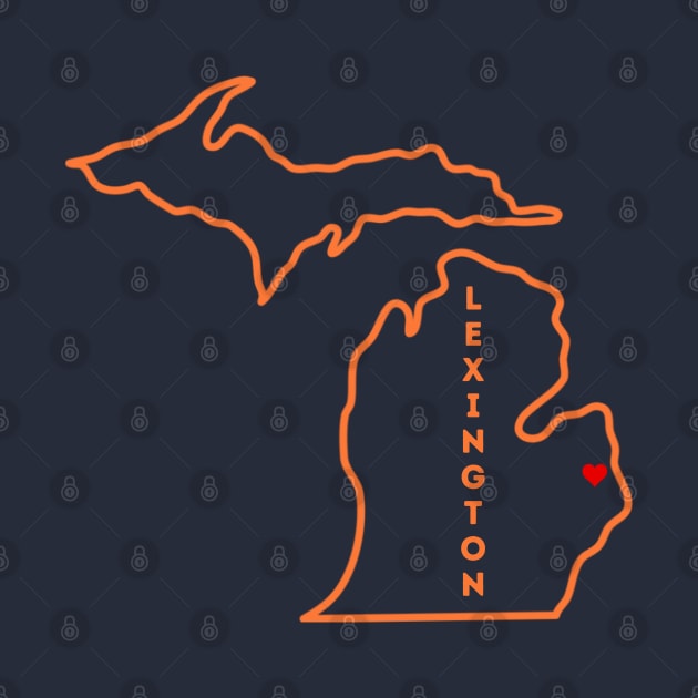 Lexington MI Love (Orange) by TorrezvilleTees