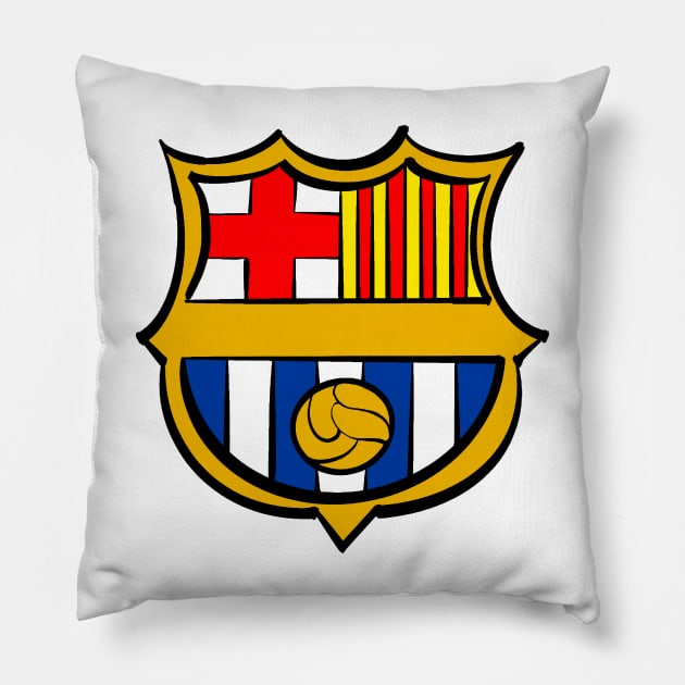 Visca barca Pillow by Andrea Ruiz Designs