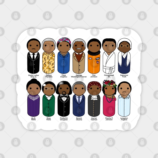 Black History Month Magnet by scrambledpegs