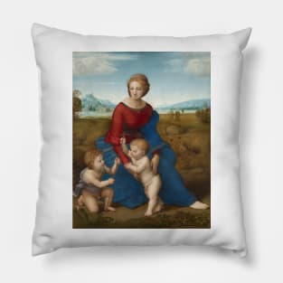 Madonna in the Meadow - Raphael Pillow