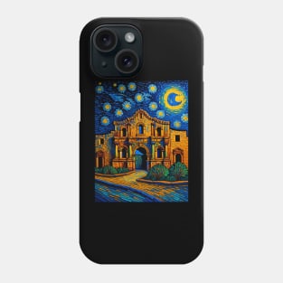 The Alamo in starry night Phone Case