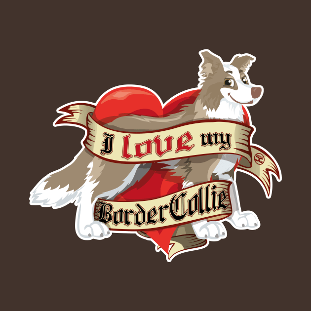 I Love My Border Collie - Lilac by DoggyGraphics