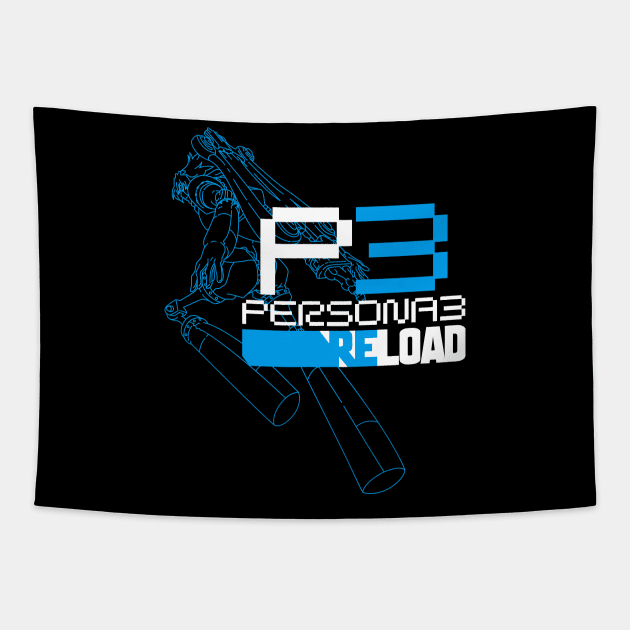 PERSONA 3 RELOAD - ORPHEUS - BLUE Tapestry by jorgejebraws