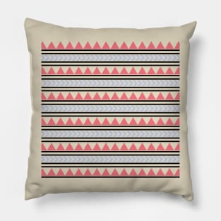 Pink and blue bohemian pattern Pillow