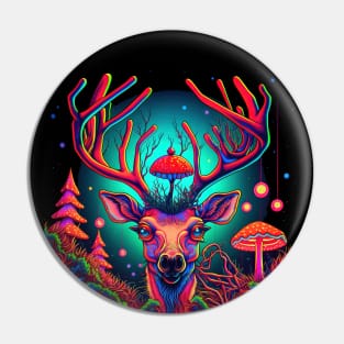 Rudolf the Tripping Reindeer | Psychedelic Art Pin