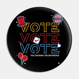 Vote Vote Vote Pin