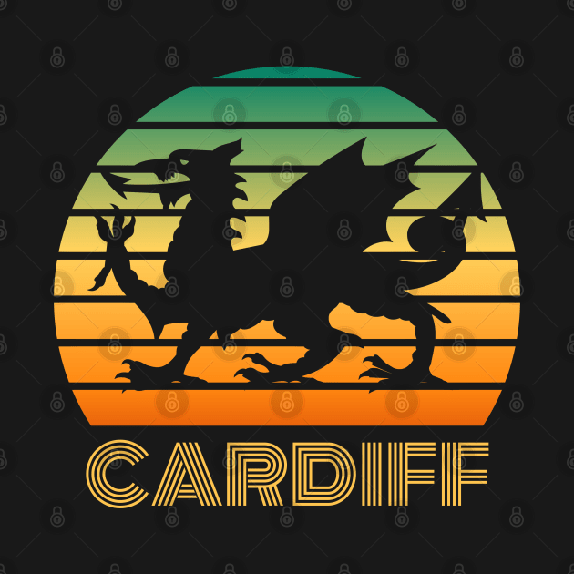 Cardiff Welsh Dragon by Teessential