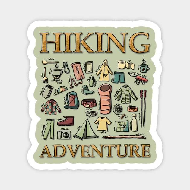 Hiking Adventure Magnet by landcruising