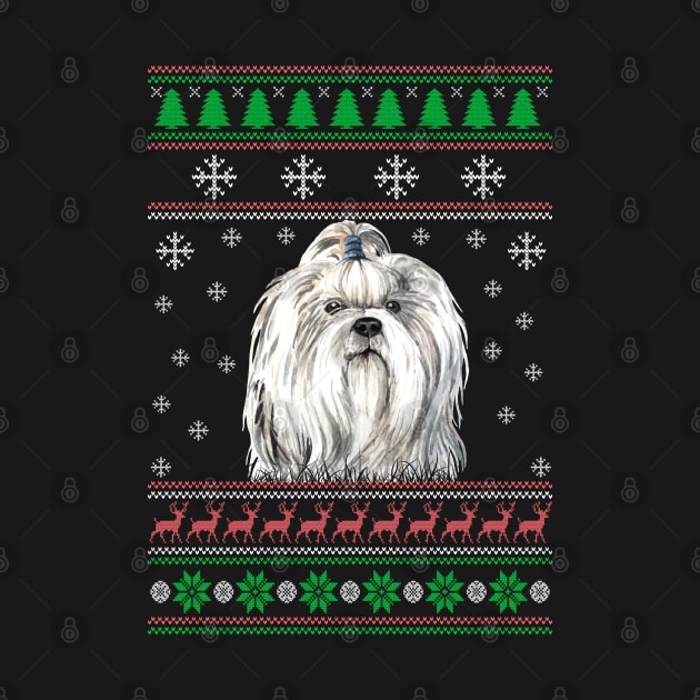 Cute Shih Tzu Dog Lover Ugly Christmas Sweater For Women And Men Funny Gifts by uglygiftideas