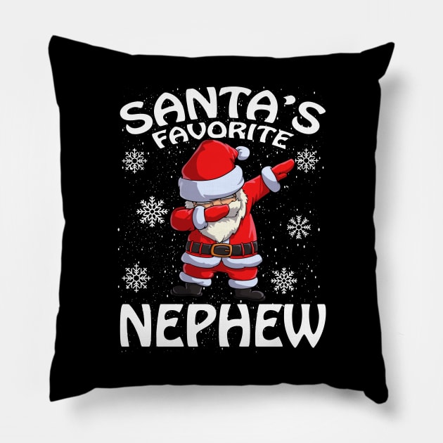 Santas Favorite Nephew Christmas Pillow by intelus