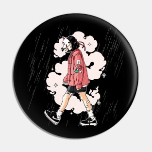 Japanese Chillhop Walk in the rain Pin