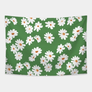 green daisy floral pattern Tapestry