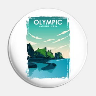 Olympic National Park Travel Poster Pin