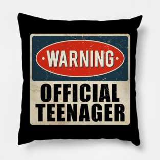 warning official teenager Pillow