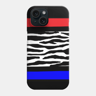 RED AND  BLUE  ZEBRA  abstract Phone Case