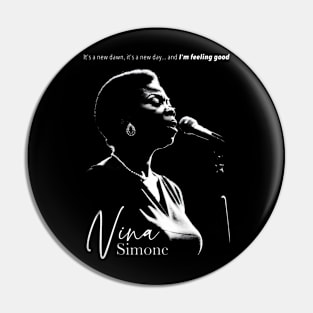 Nina Simone silhouette Pin