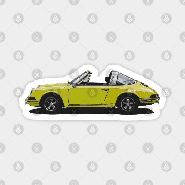 911 Targa Yellow Magnet by NeuLivery