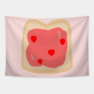 Strawberry Jam Toast Tapestry