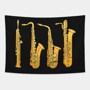 Saxophone family gift idea Tapestry