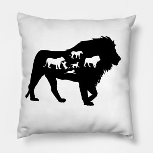 Lion Leader | father protector hero Husband | male lion Family protector Pillow