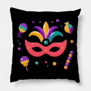 Mardi Gras Theme Pillow