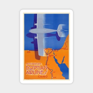 MISR Airworks Egyptian Airlines Cairo Vintage Poster 1930s Magnet