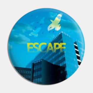 Urban Bird Flying Escape Pin