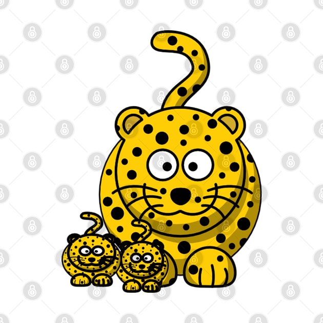 Cute Leopard Family by TinPis