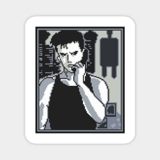 Resident Evil Chris Redfield Pixel Art Magnet