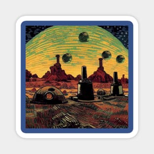 Starry Night in Mos Eisley Tatooine Magnet