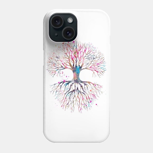 Tree of life watercolor painting 2 Phone Case by Miao Miao Design