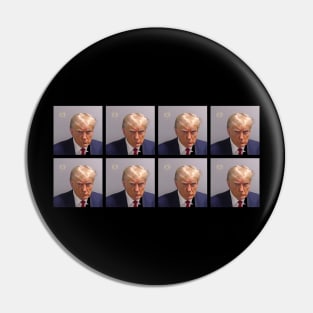 Trump Mugshot Collage Pin